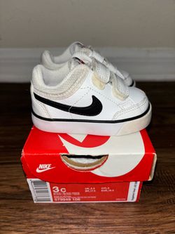 Nike Capri Toddler Sneakers Size 3C White/Black