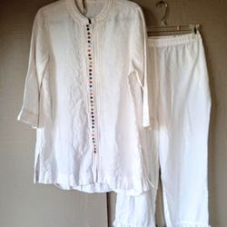 WOMEN'S SIZE LARGE/XL WHITE SUMMER OUTFIT