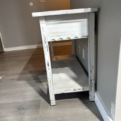 White Rustic Console Table 