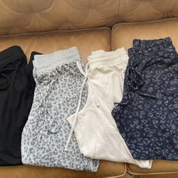 Set of Four Gap Soft-spun Joggers size M (now sold out) Grey Cheetah Soft-spun pull on joggers Ivory Soft-spun pull on joggers  Blue leopard Soft-spun