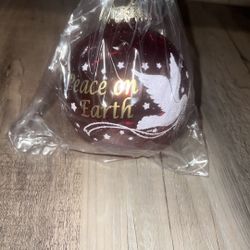 VINTAGE CHRISTMAS TREE ORNAMENT BRONNER'S DOVE PEACE ON EARTH. Never opened but glitter has started to sprinkle off in bag