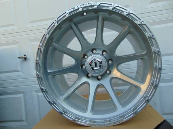 22X12 TIS Offroad Brushed/Silver Rims *8X6.5* *-44MM* *CHEVY* *DODGE* - $1,800 (Aurora)