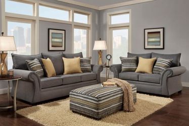 New Grey Couch and Loveseat MEGA DEAL