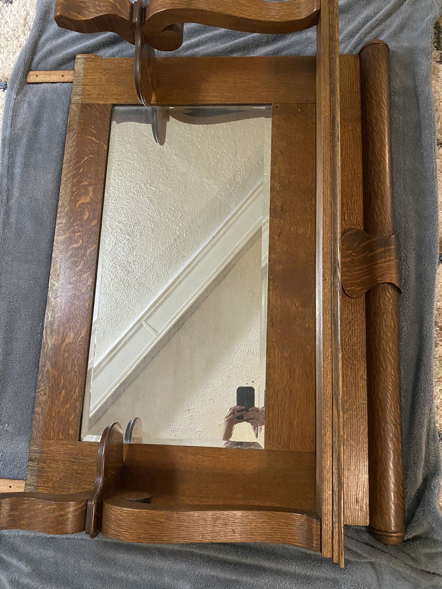Antique buffet mirror