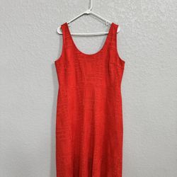 Karl Lagerfeld logo-textured red sleeveless dress 16
