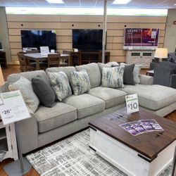 Ardsley Pewter RAF Sofa Chaise /couch /Living room set 