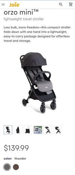 Joie Orzo Mini Lightweight Compact Travel Stroller $100