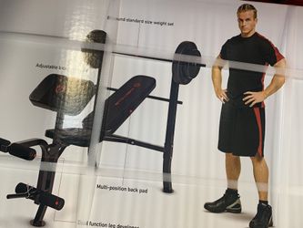 MARCY WORKOUT BENCH BRAND NEW WITH 80 LBS WEIGHT