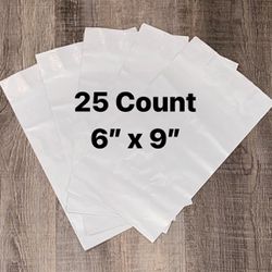 New 25 - 6x9 White Waterproof Poly Mailers