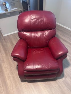 Red Leather Recliner Chair