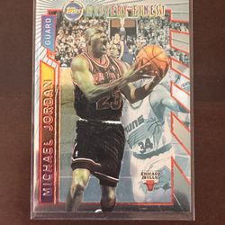 1996 Topps Mystery Finest Michael Jordan Boarderless #M14 Chicago Bulls 