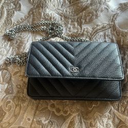 Chanel Bag Purse Clutch Black 