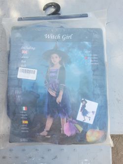 Witch Girl Costume Child Medium 10-12