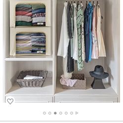 Beige White storage bins
