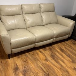 Leather Reclining Sofa 
