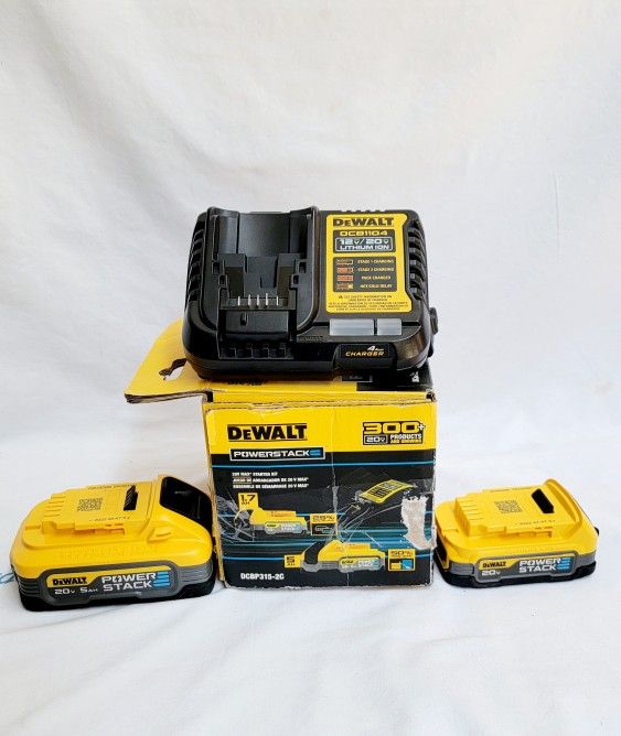 Powerstack 20-Volt Lithium-Ion 5.0 Ah and 1.7 Ah Batteries and Charger