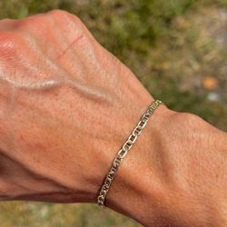 925 sterling anchor style chain flat 7.75" 4.8 grams