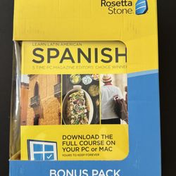 Spanish Language Rosetta Stone 