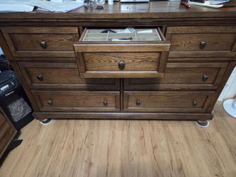 7 drawer dresser, dark brown