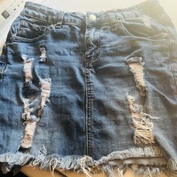 Teen Jean Mini Skirt