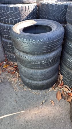265/70R17 Dunlop used tires set for 200 installed