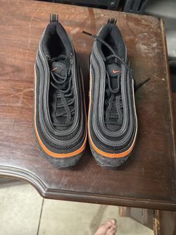 Nike Air Max 97 — Black/Orange, Size 6.5Y