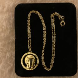 Goldtone Necklace With Mother Mary Pendant 