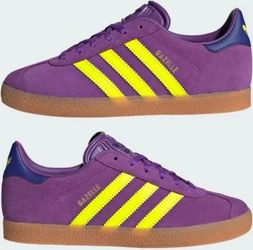 Adidas Originals Purple Women's Gazelle Sneakers, 7Y( 8.5 WOMEN)