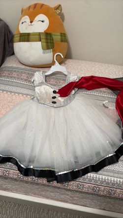 Girls Snowman Tutu Dress with Cape