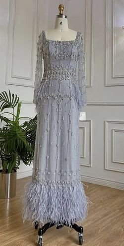 Gray Mermaid Beaded Dress