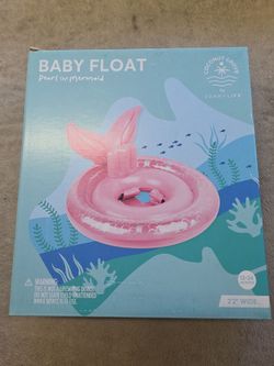 Pool Float Baby Mermaid Pink 1 - 2 Years 2.2 Feet