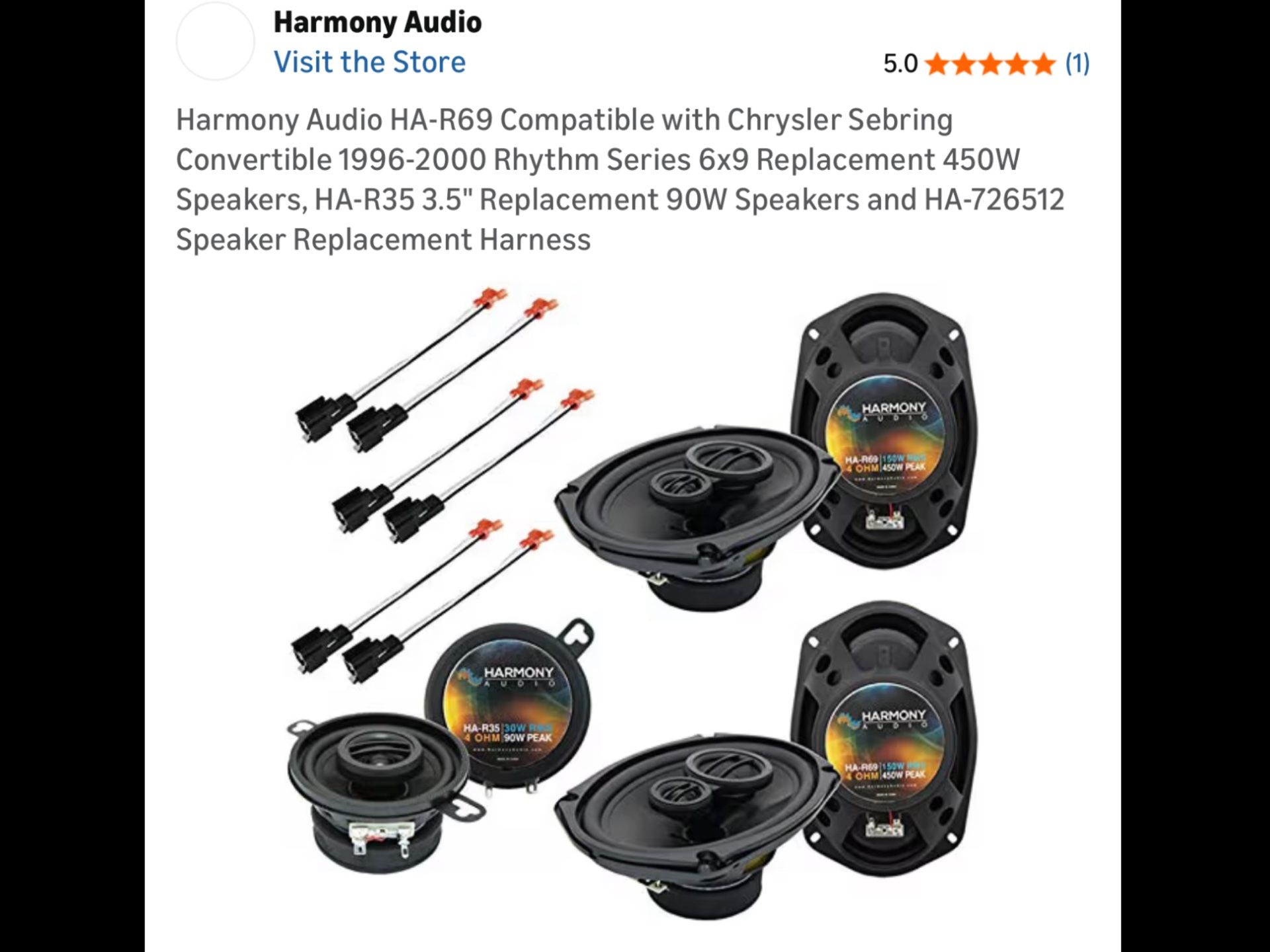 Harmony car audio speakers new in box