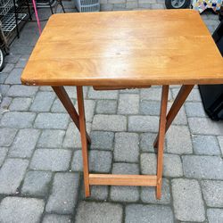 wooden folding TV tray
