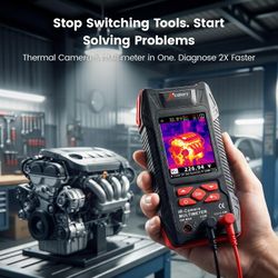 Hcalory 2-in-1 Thermal Camera and 60,000-Count High-Precision Multimeter, Thermal Imaging Camera with 240x240 TISR, Broad -68°F to 1022°F Temperature 