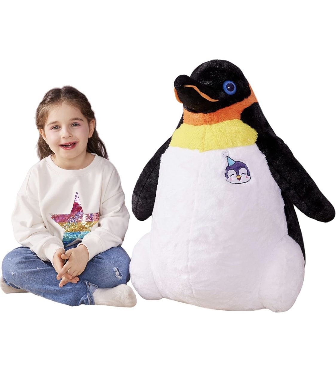 IKASA Large Emperor Penguin Stuffed Animal Plush Toy, 23" Giant Penguin Plushie for Kids Girls Boys Girlfriend Children
