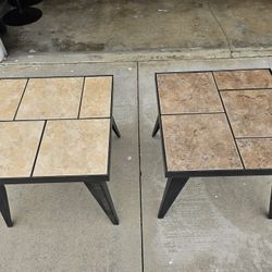 Natural Slate Tile Side Table