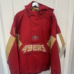 Starter NFL The Line Up Polyfilled Half-Zip Pullover XL