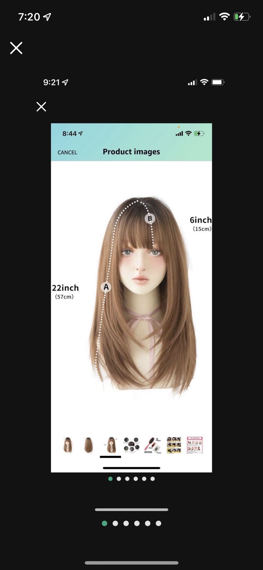 23 Inches long Hair Wig f23 Inches long Hair Wig for Women Black Synthetic Hair Natural Long Straight Wig With Bangs Party Cosplay Wig for Girl（brown）