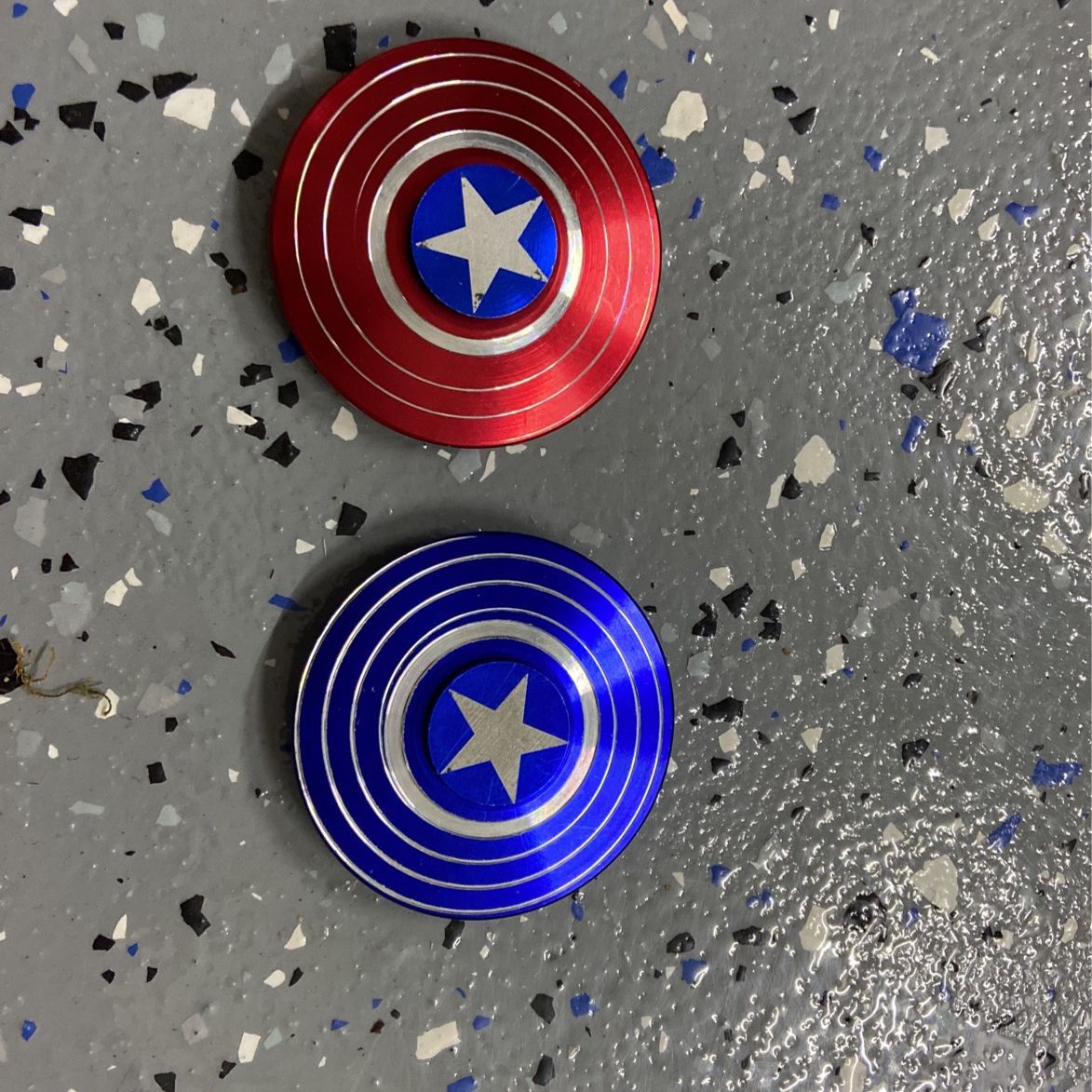 Captain America Fidget Spinners- Blue And Red
