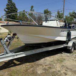 2007 Boston Whaler Montauk 190 Center Console Fishing Boat Trailer 