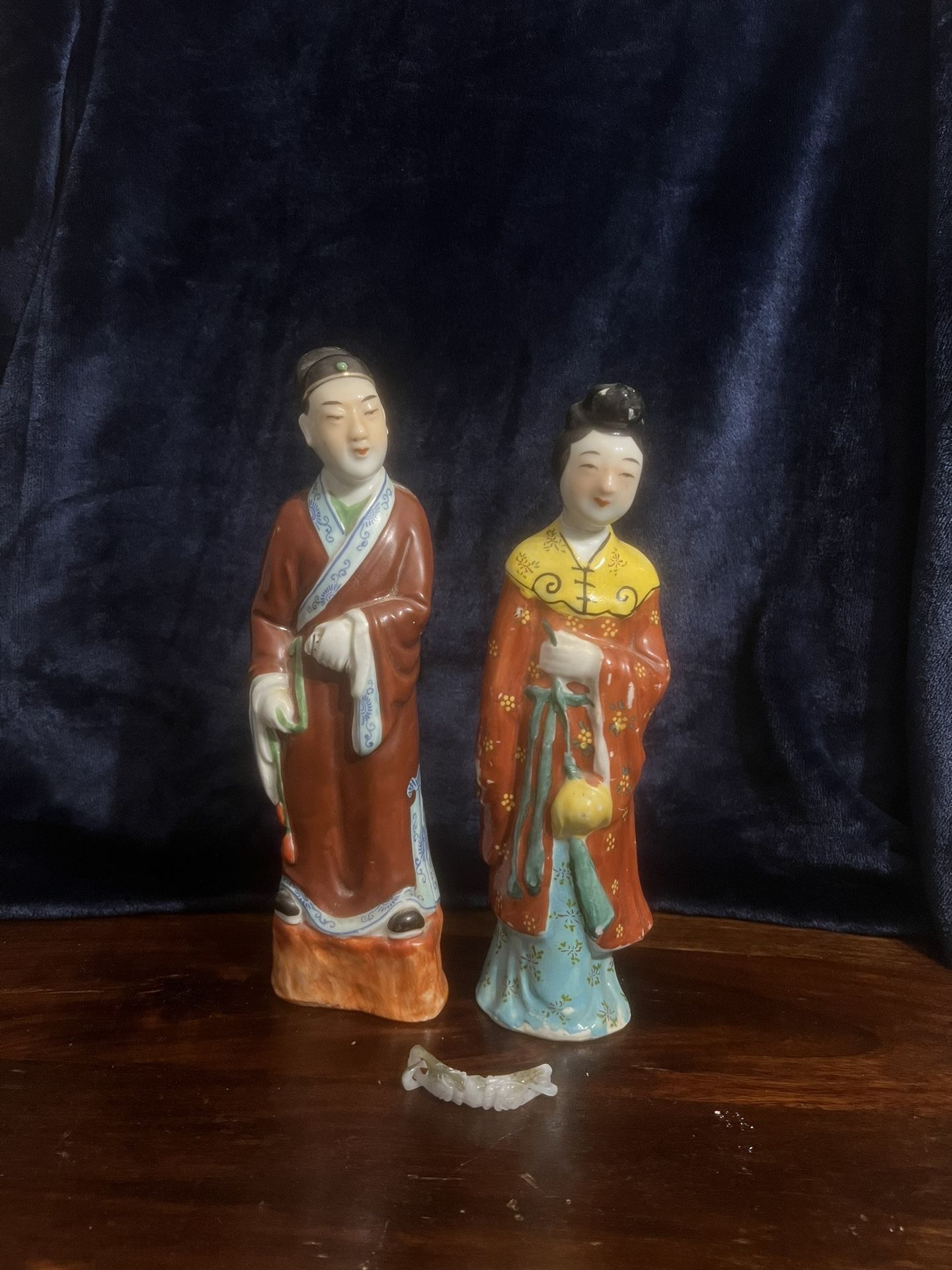 2 ancient porcelain Statues From China