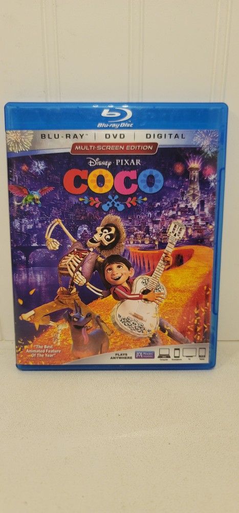 $5 DISNEY BLU RAY MOVIE. COCO. BLU RAY ONLY. NO DIGITAL. $5 OR TRADE FOR A MOVIE TITLE I DO NOT ALREADY OWN.