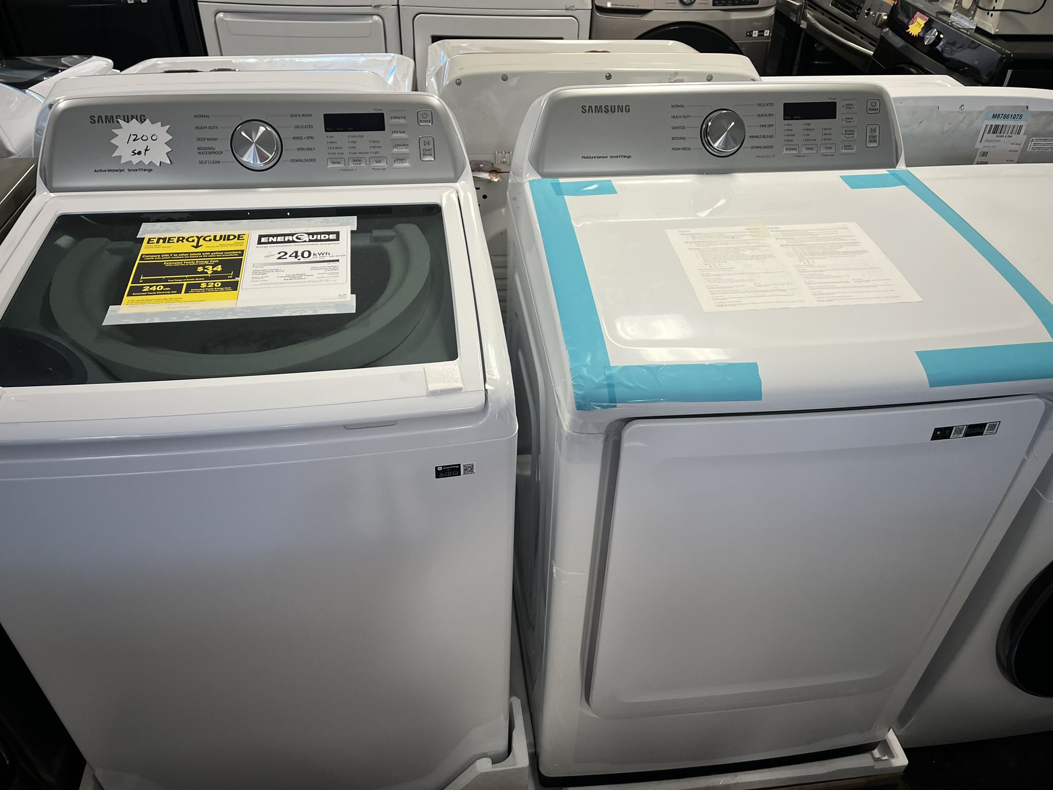 ‼️‼️ Samsung Washer Dryer Set Top Loaders Washer Has Agitator ‼️‼️