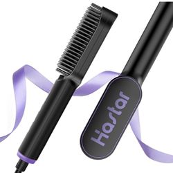 BRAND NEW IN BOX Hair Straightener Brush, Hastar Ceramic Negative Ion Straightening Comb, 20s Fast Heating Electric Hot Hair Brush,