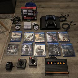 Game System Bundle. PS4, SNES Classic, Atari Classic. 10 PlayStation Games.  Will Trade For Nintendo Switch. 