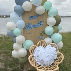 beach theme party backdrop arch sign  