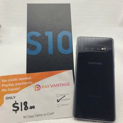 WITH BOX SAMSUNG GALAXY S10 128GB UNLOCKED.    DRONE  LOWEST WHOLESALE PRICES WITH OPTION TO PAY  IN PAYMENTS  WITH NO CREDIT CHECKS  