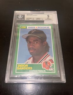 Deion Sanders NFL Rookie Card Beckett 9
