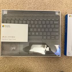 NEW Microsoft Surface Go Signature Type Cover - Platinum *and  Pen*