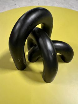 Black Wood Sculptures half circles